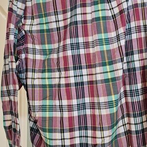 Brooks Brothers Pink and Green Casual Button Down Shirt